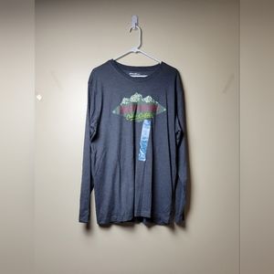 NWT Eddie Bauer Men's Graphic Long Sleeve Tee Asphalt Ridge Size L